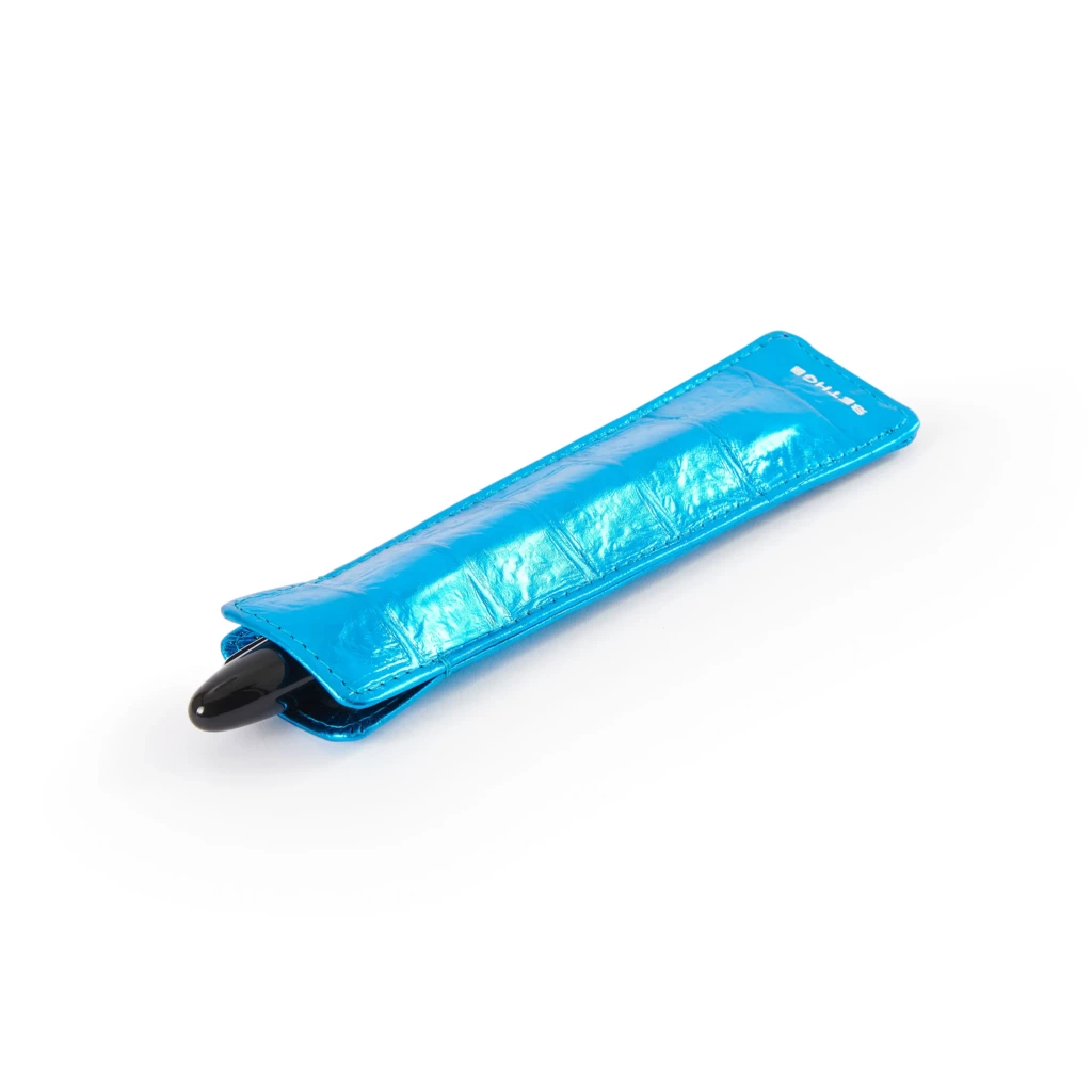 Stifteetui 1er Wild Leder Blue