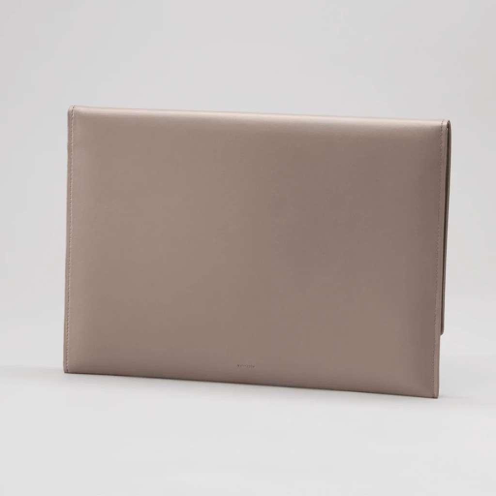 Treuleben Laptoptasche Leder Taupe