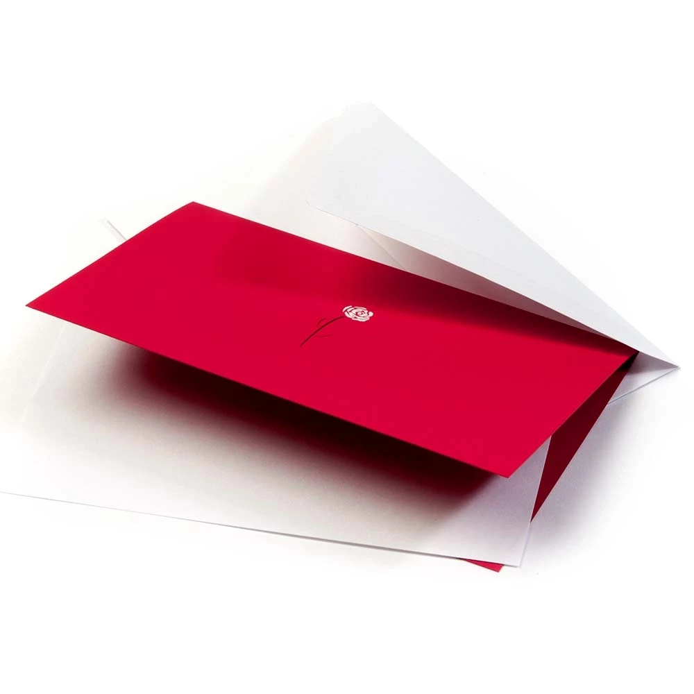 Grußkarte Rose Pure Rot Mini