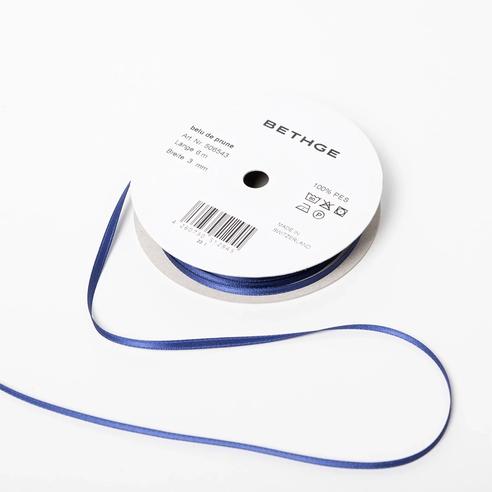 Geschenkbandrolle 3 mm Pflaumenblau