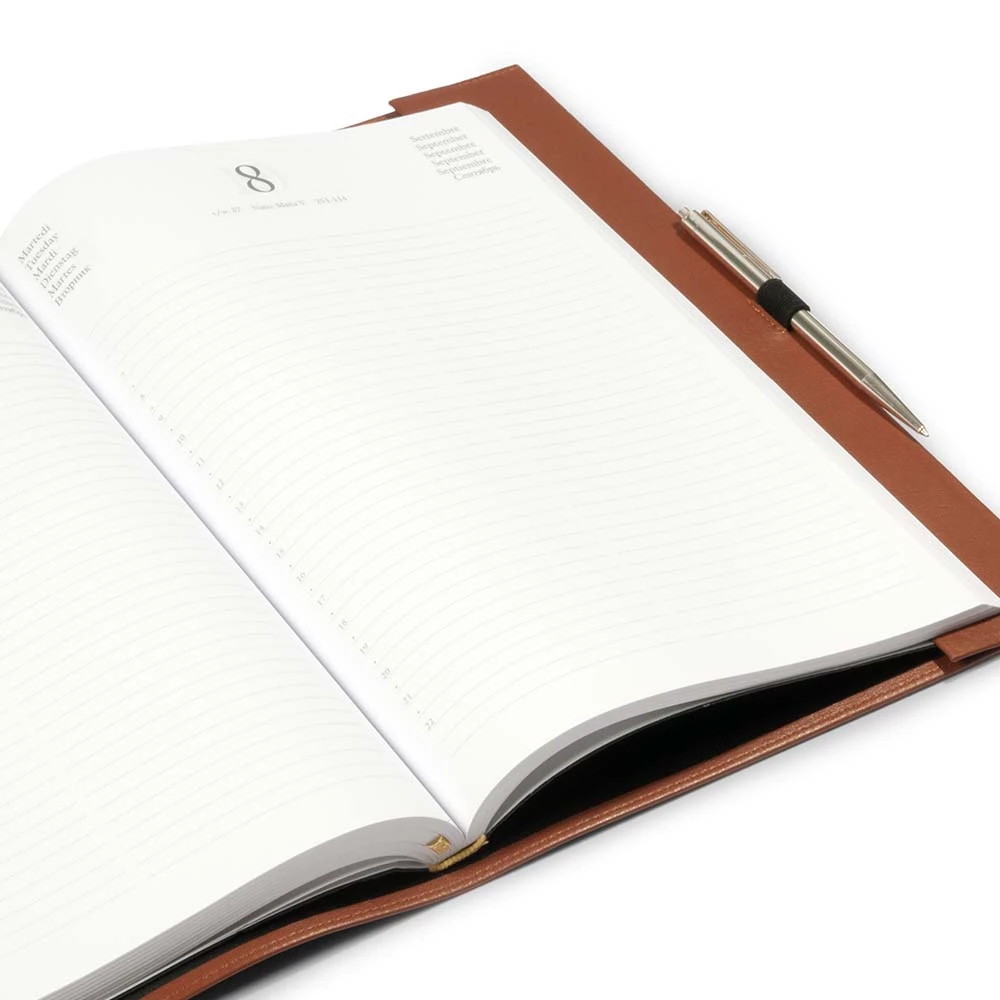 Buchhülle A4 für Leuchtturm1917 Leder Brandy