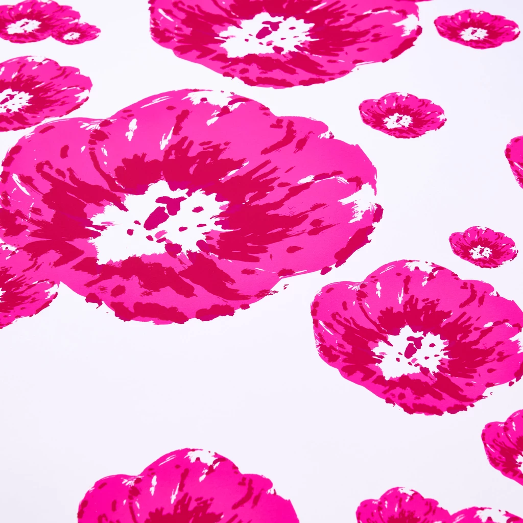 Geschenkpapier Klatschmohn 3er-Set Pink