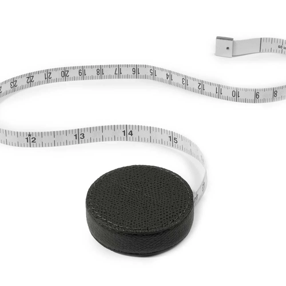 Maßband 150 cm Leder Dunkelgrau