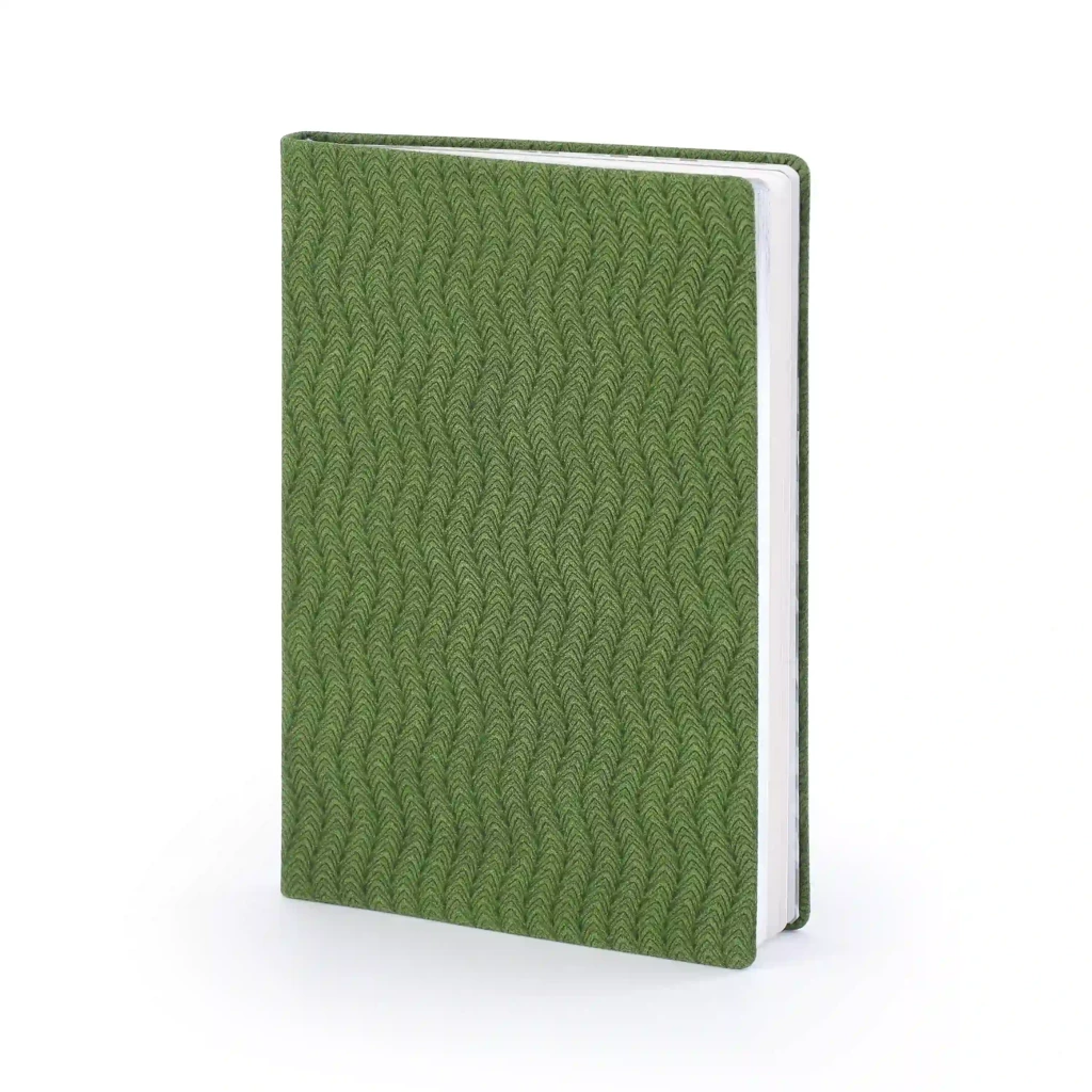Notizbuch A5 blanko Leder Moosgrün