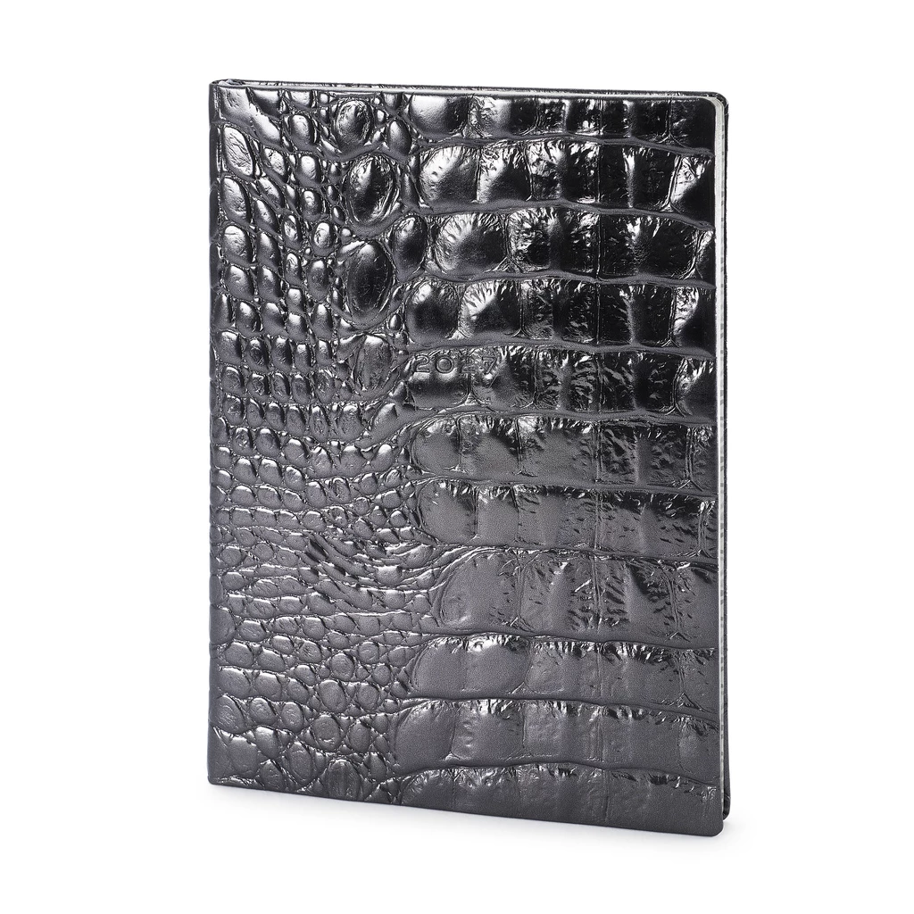 Wochenplaner 2027 Wild Black Leder