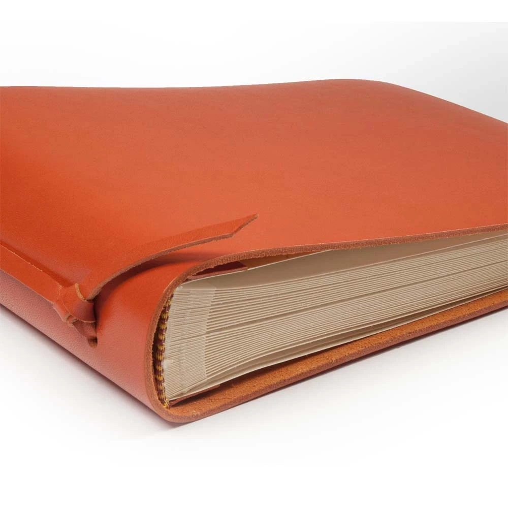 Fotoalbum 30 Blatt Leder Orange