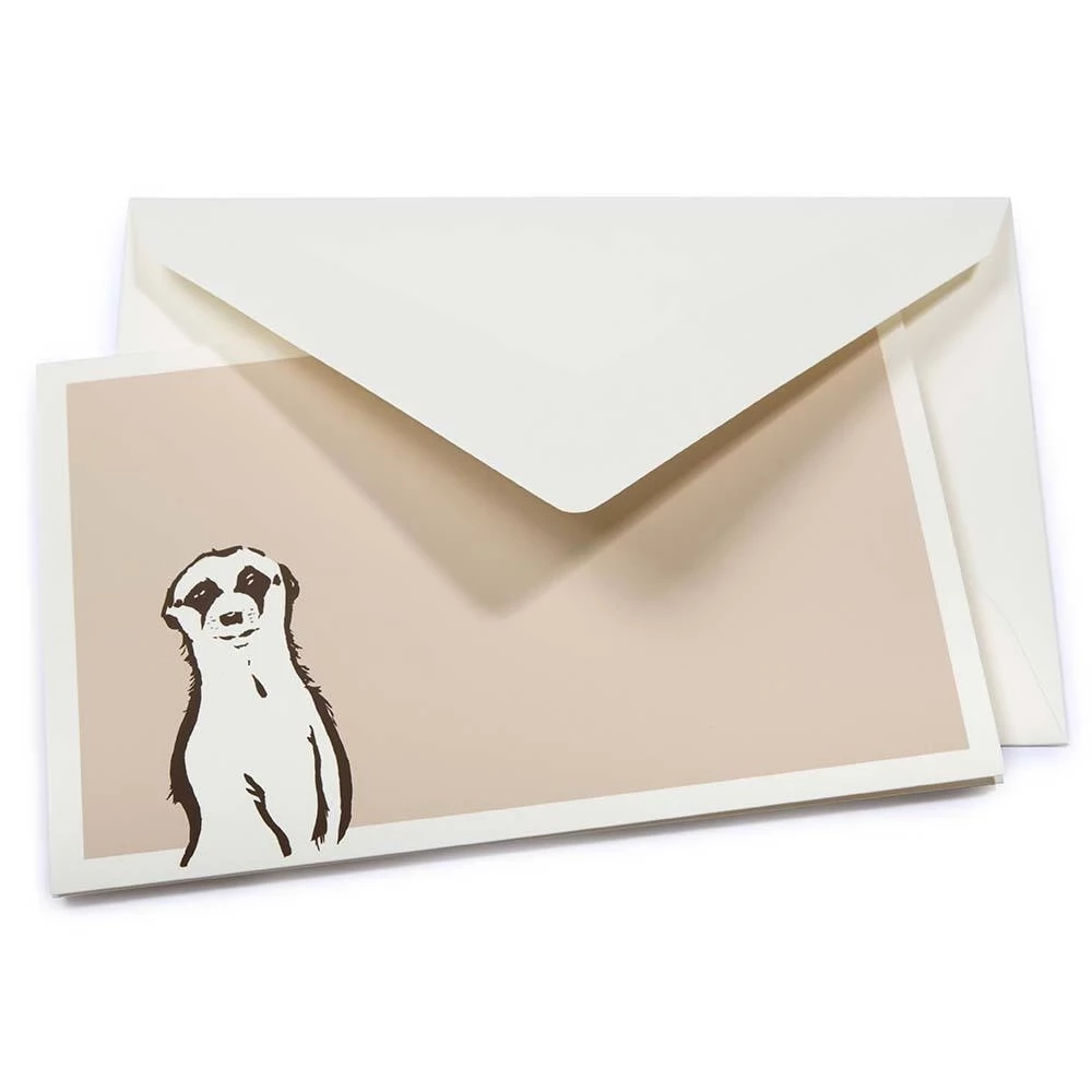 Grußkarte Erdmännchen Smooth Ivory