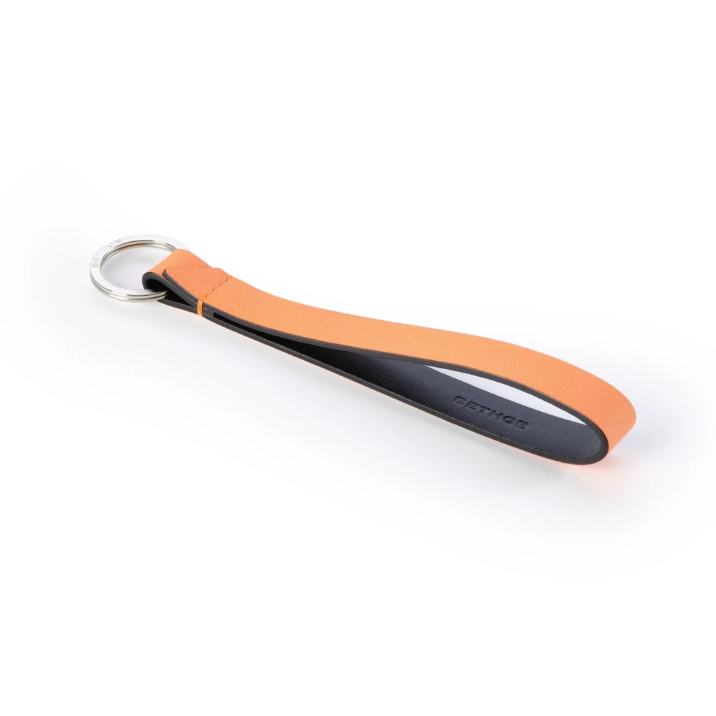 Schlüsselanhänger Neon Leder Orange