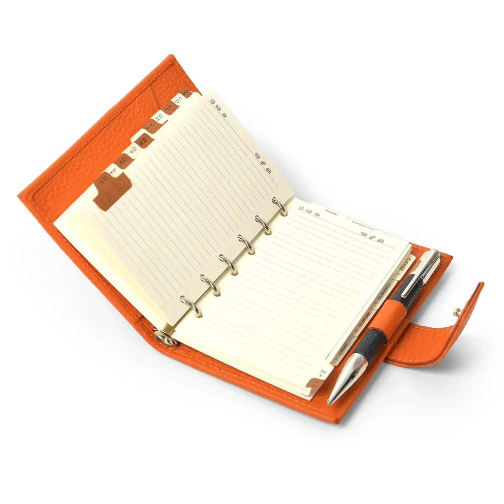 Terminplaner Pocket Adri Leder Orange