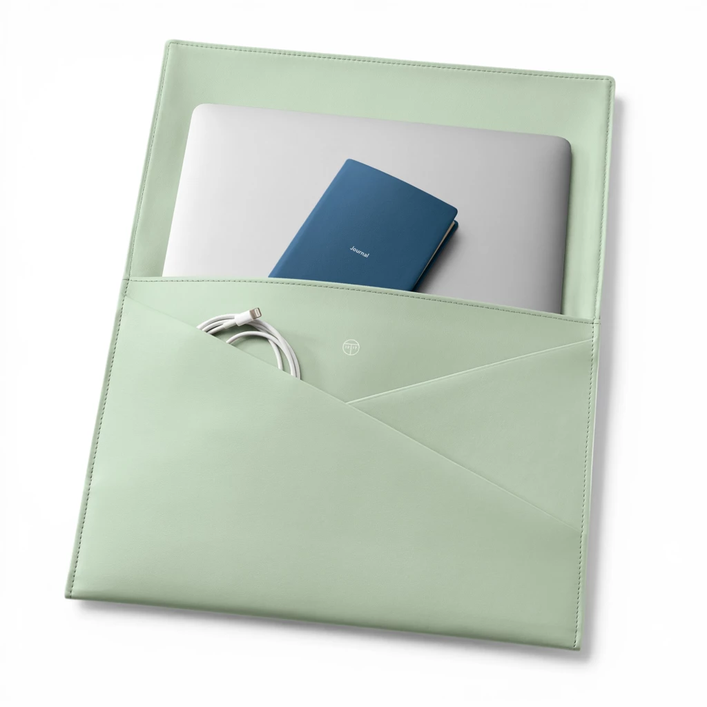 Treuleben Laptoptasche Leder Mintgrün