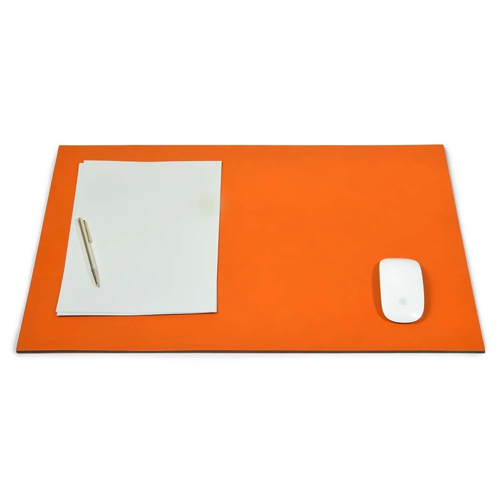 Schreibtischunterlage Leder Orange
