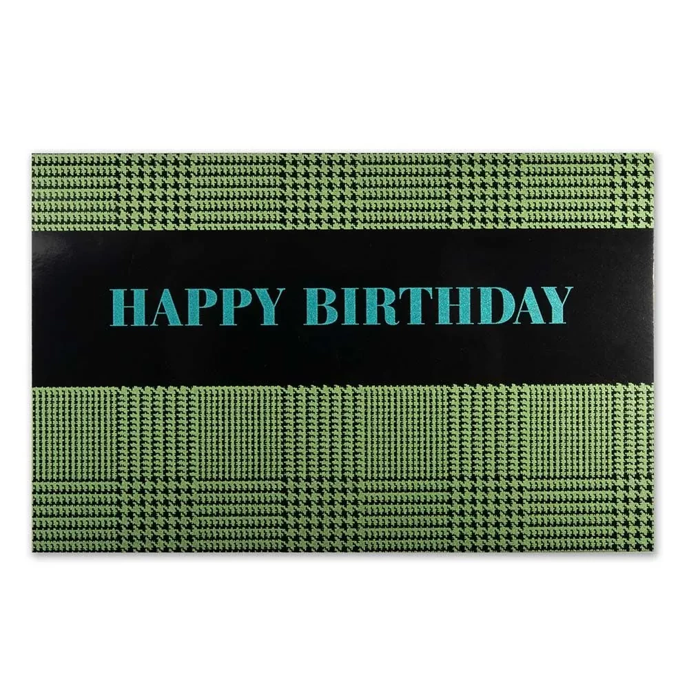 Grußkarte Geburtstag Glenncheck