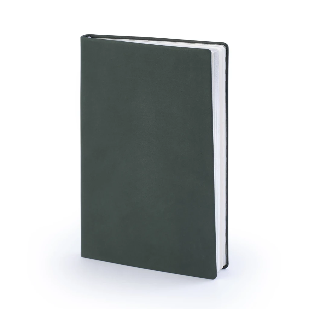 Notizbuch A5 liniert Leder Waldgrün