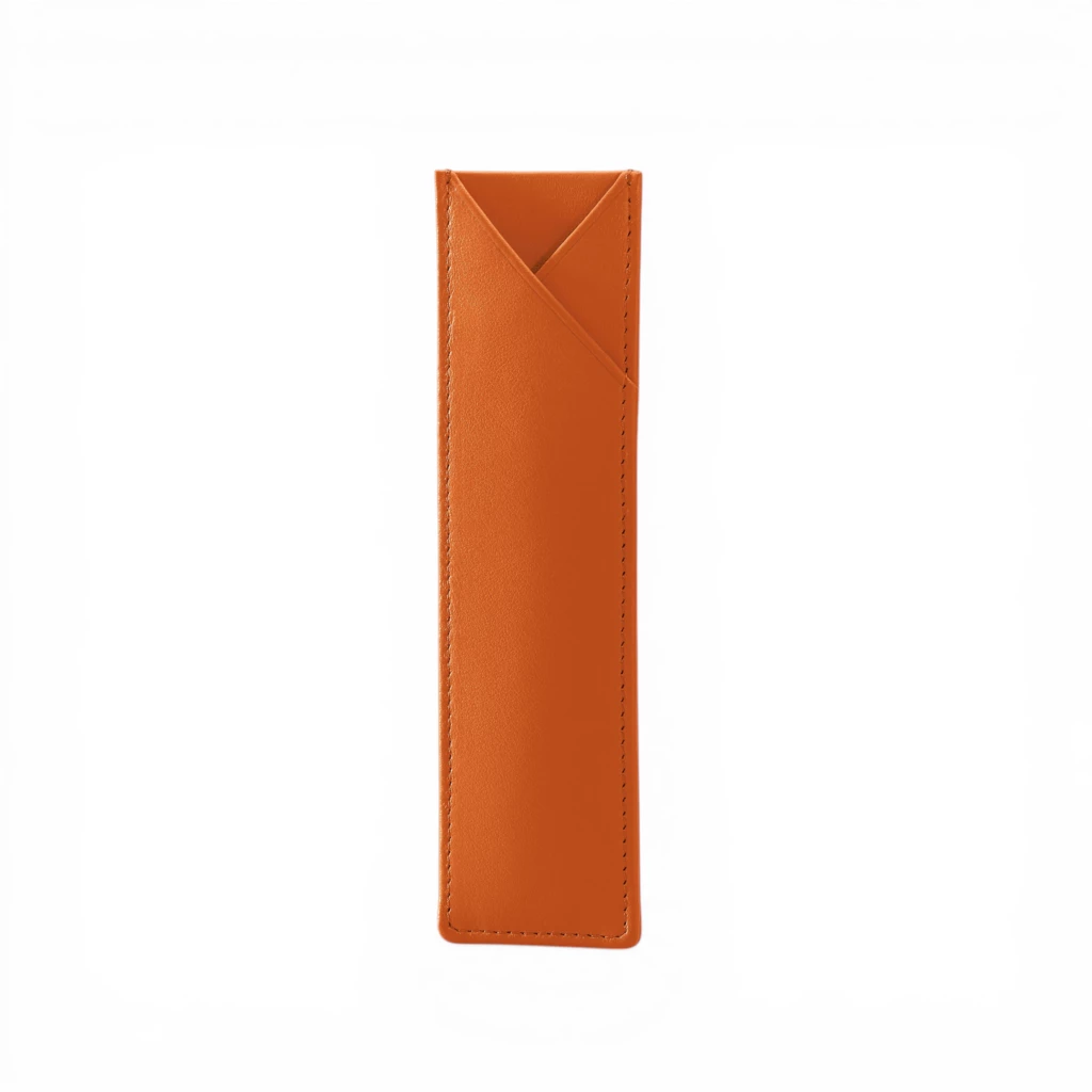 Treuleben Stifteetui Leder Orange