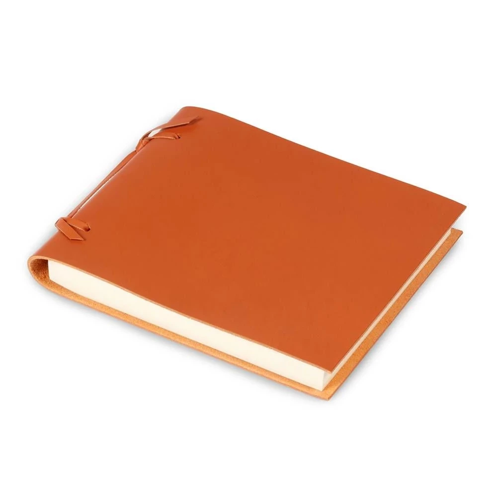 Skizzenblock Groß Leder Orange