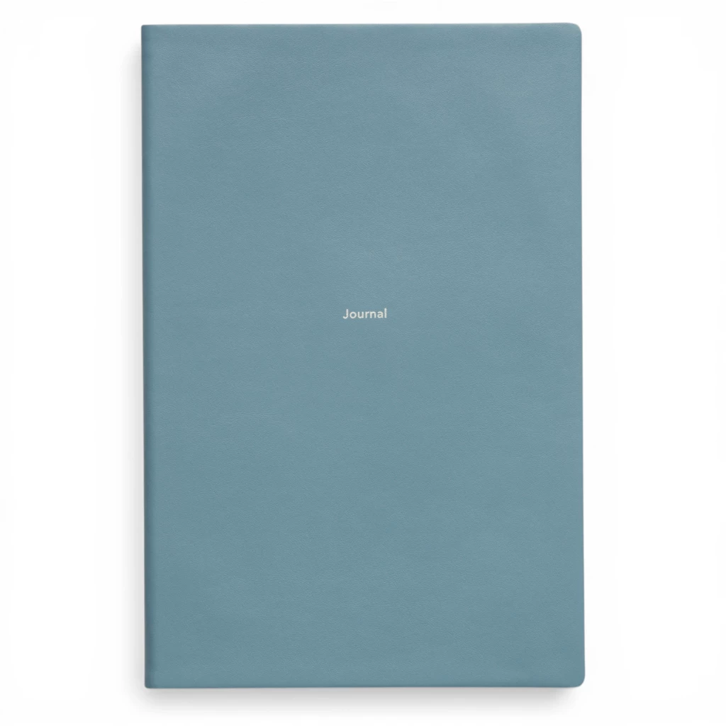 Notizbuch L Blanko Taubenblau