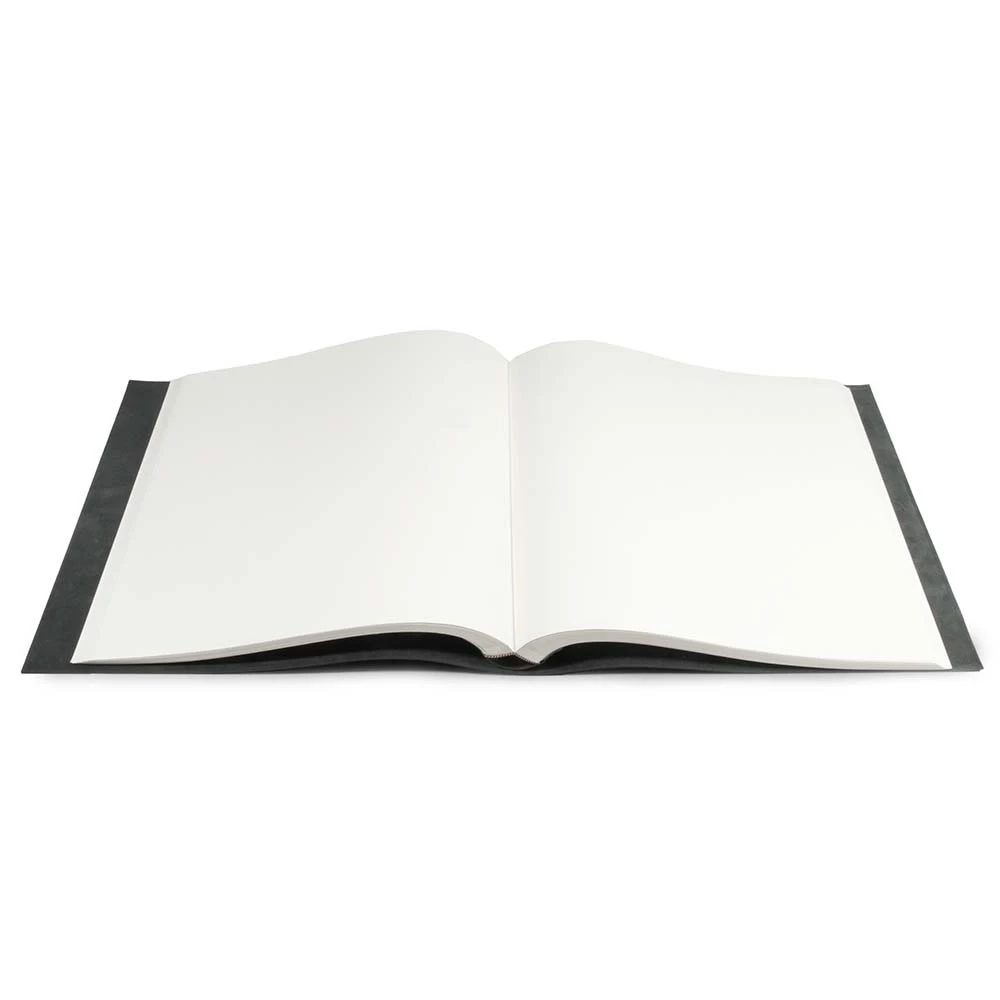 Fotoalbum 50 Blatt Leder Schwarz