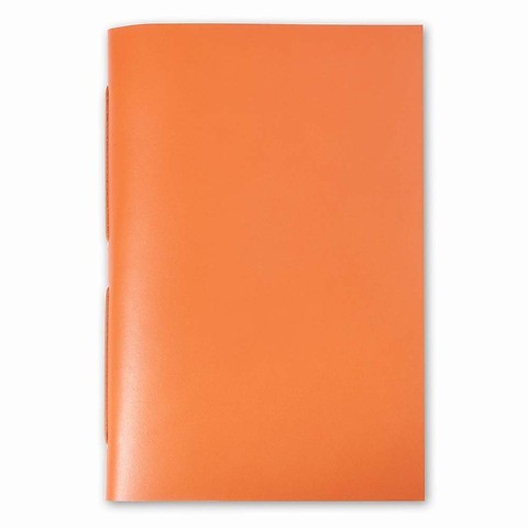 Gästebuch Leder 17x24 cm orange,, 22 Blatt