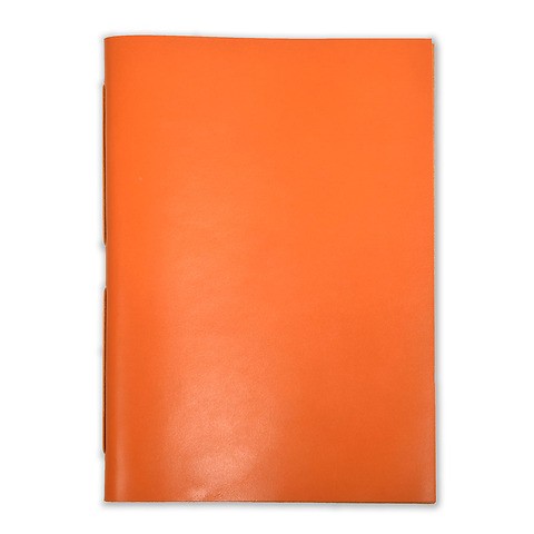 Gästebuch Leder A4 orange, 48 Blatt