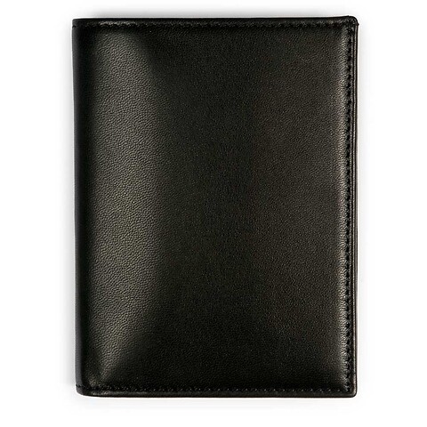 Brieftasche Leder Nappa hoch 10,0x12,5 cm schwarz