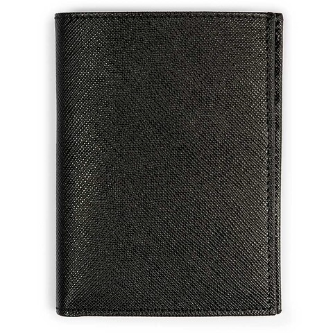 Brieftasche Leder Saffian hoch 10,0x12,5 cm schwarz