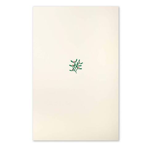 Weihnachtskarte Little Mistel grün/rot Diplomat