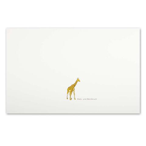 Grußkarte Giraffe „Hals- und Beinbruch“