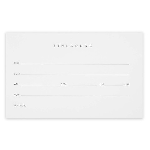 Grußkarte „Einladung“ Invitiation Set BlancBlanc