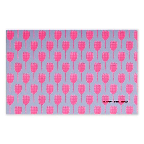 Grußkarte Geburtstag Feldpost  Pink