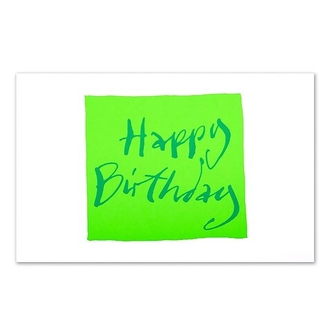 Grußkarte Geburtstag „Happy Birthday“ Kalligrafie Grün
