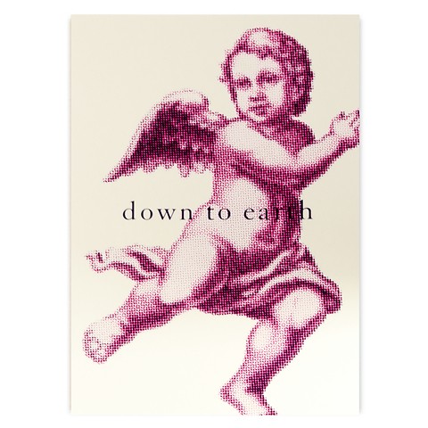 Weihnachtskarte „down to earth“ Neonpink