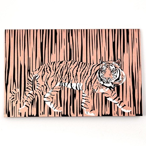 Grußkarte Dschungel-Tiger Kupfer