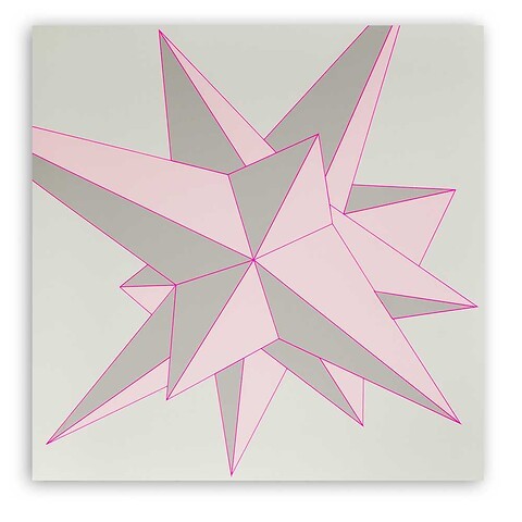 Grußkarte Stern Polygon