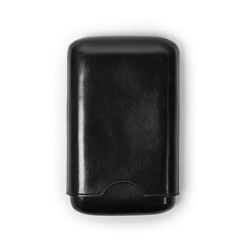 Visitenkartenbox Leder, 7x10.5x2cm, Zigarettenetui schwarz