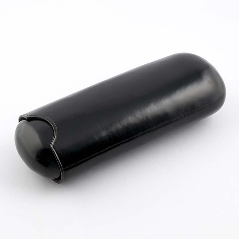Brillenbox Leder schwarz, 15,5x5,5x3,5 cm