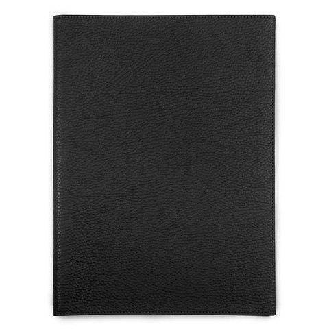 Buchhülle für DIN A4 Bücher Leder Lux schwarz