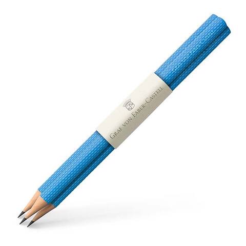 Graf von Faber-Castell Bleistift-Set Guilloche blau