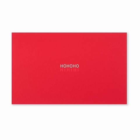 Weihnachtskarte „Ho Ho Ho Hi Hi Hi' Mini Pure Rot