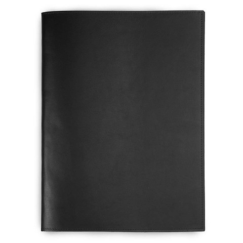 Buchhülle für DIN A4 Bücher Leder schwarz