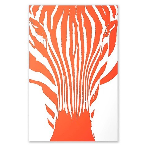 Grußkarte Zebra Neonkoralle