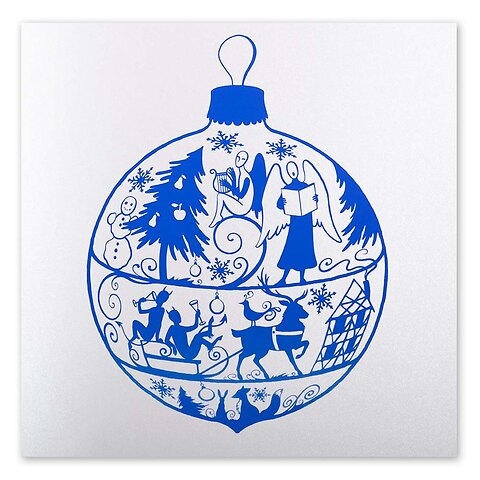 Weihnachtskarte Fairy light Blau