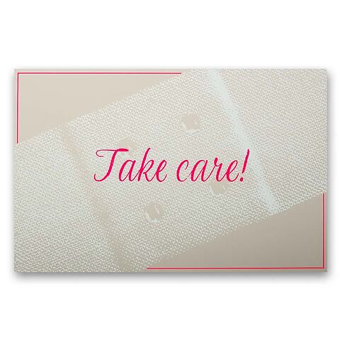 Grußkarte „Take Care!“ Pure sand