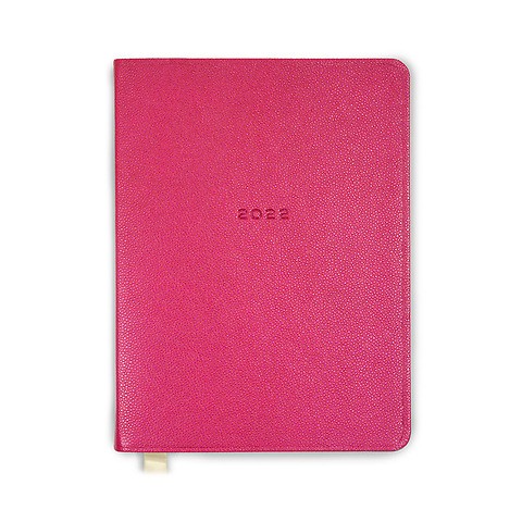 Kalender 1Woche/Notes 2022 Leder Cow, pink