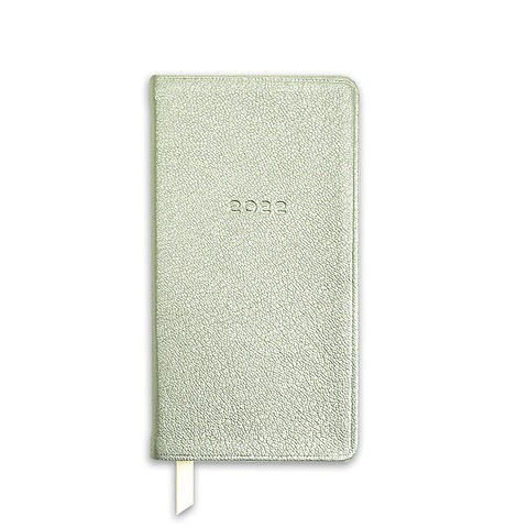 Kalender Pocket 1Woche/2S. 2022 Leder Goat shiny, mint