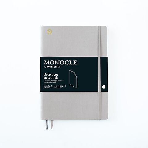 MONOCLE by LT1917 Notizbuch B5 Softcover dotted, light grey
