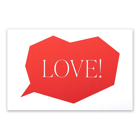 Grußkarte „LOVE!“ Klappkarte