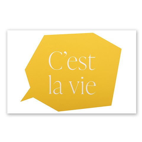 Grußkarte „C'est la vie“ Klappkarte