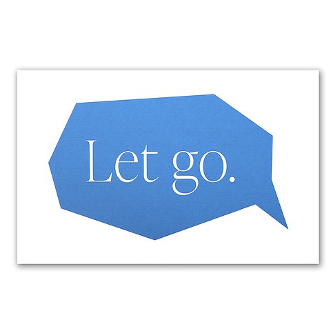 Grußkarte „Let go.“ Klappkarte