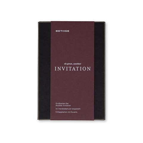 Grußkarten-Set Another Invitation Mini mit 5 Klappkarten