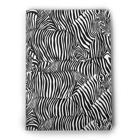 Buchhülle Leder A4 weiß Wildlife Edition Zebra
